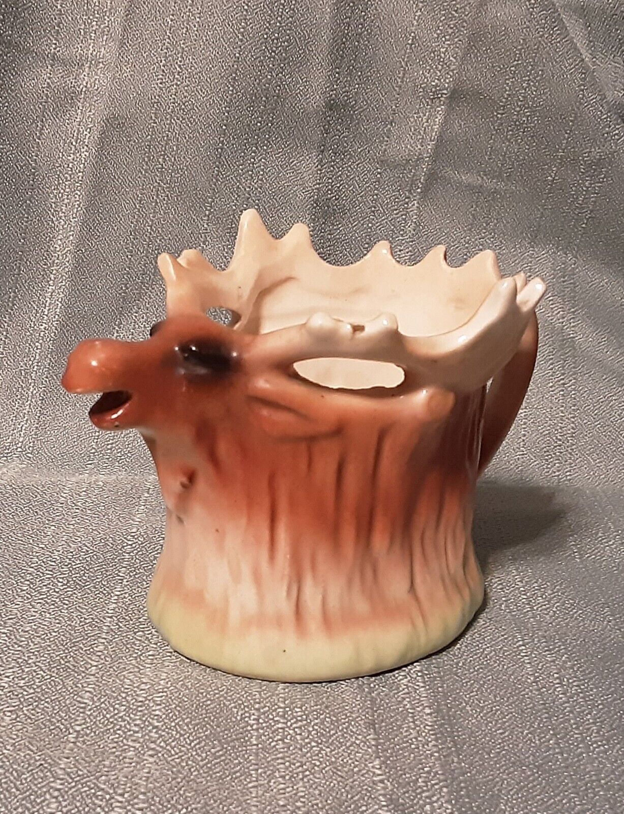 Vintage Bull Moose/Elk Coffee Creamer Pitcher, Ceramic, Czecho-slovakia 3.25\