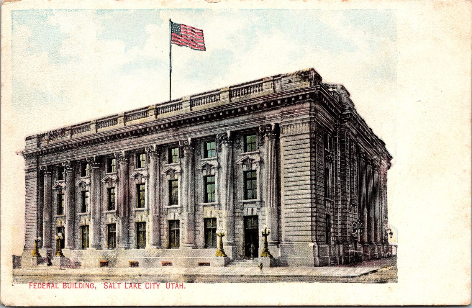 Salt Lake City UT-Utah, Federal Building Vintage Souvenir Postcard