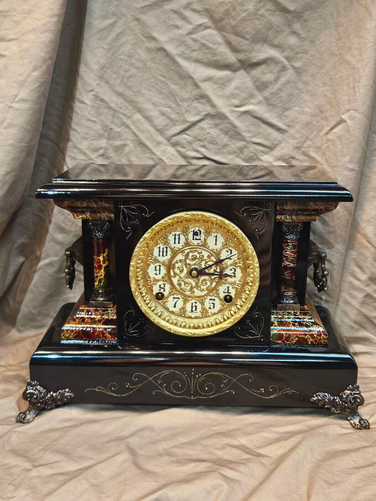Restored Antique Sessions Mantel Clock circa 1903 Original Movement