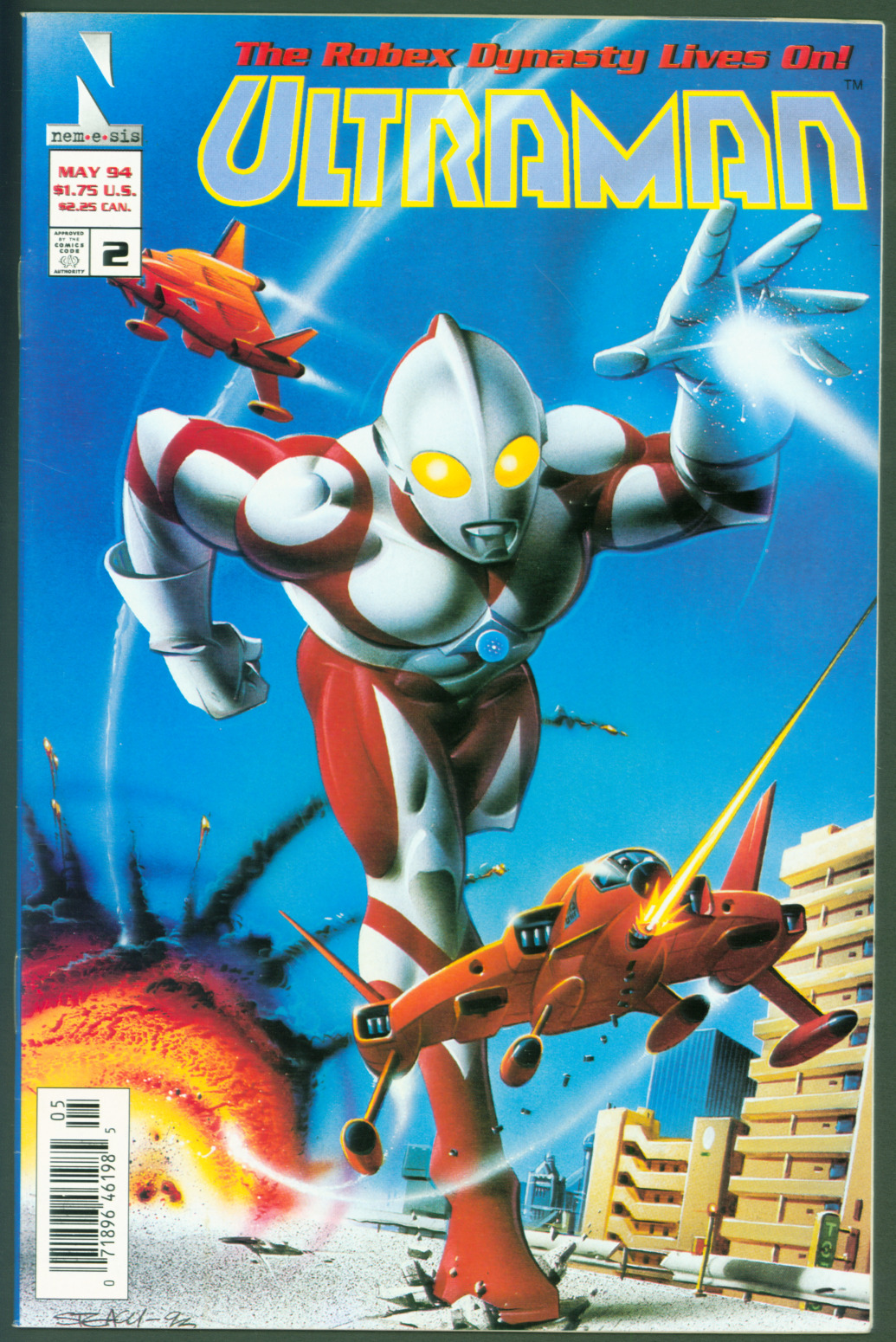Vintage 1994 Nemesis Comic Ultraman #2 VF  Newsstand Edition
