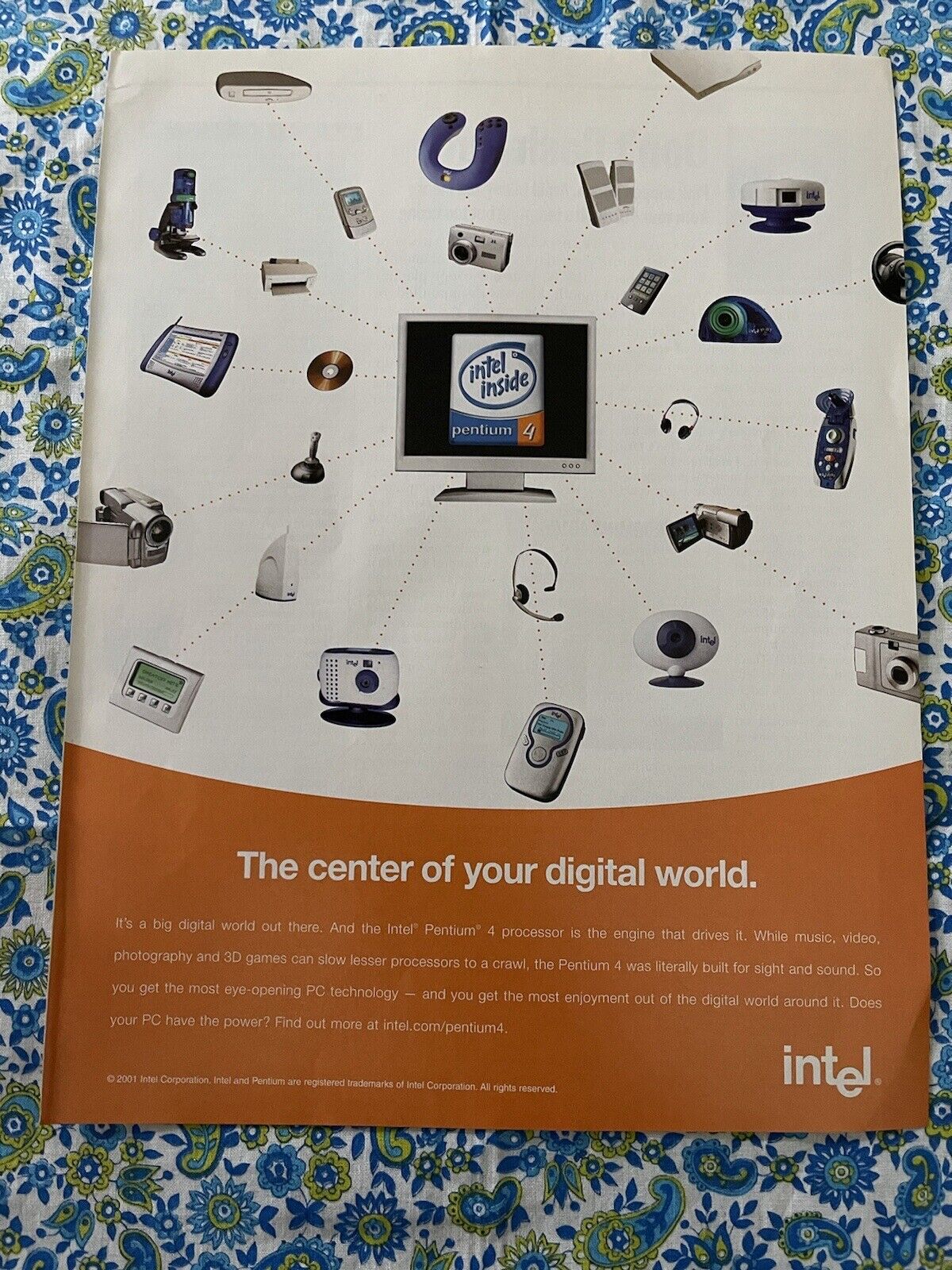 Vintage 2001 Intel Pentium 4 Processor Print Ad