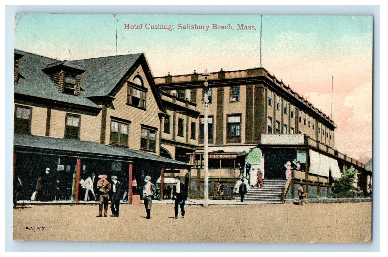 c1910 Hotel Cushing Salisbury Beach Massachusetts MA Posted Postcard
