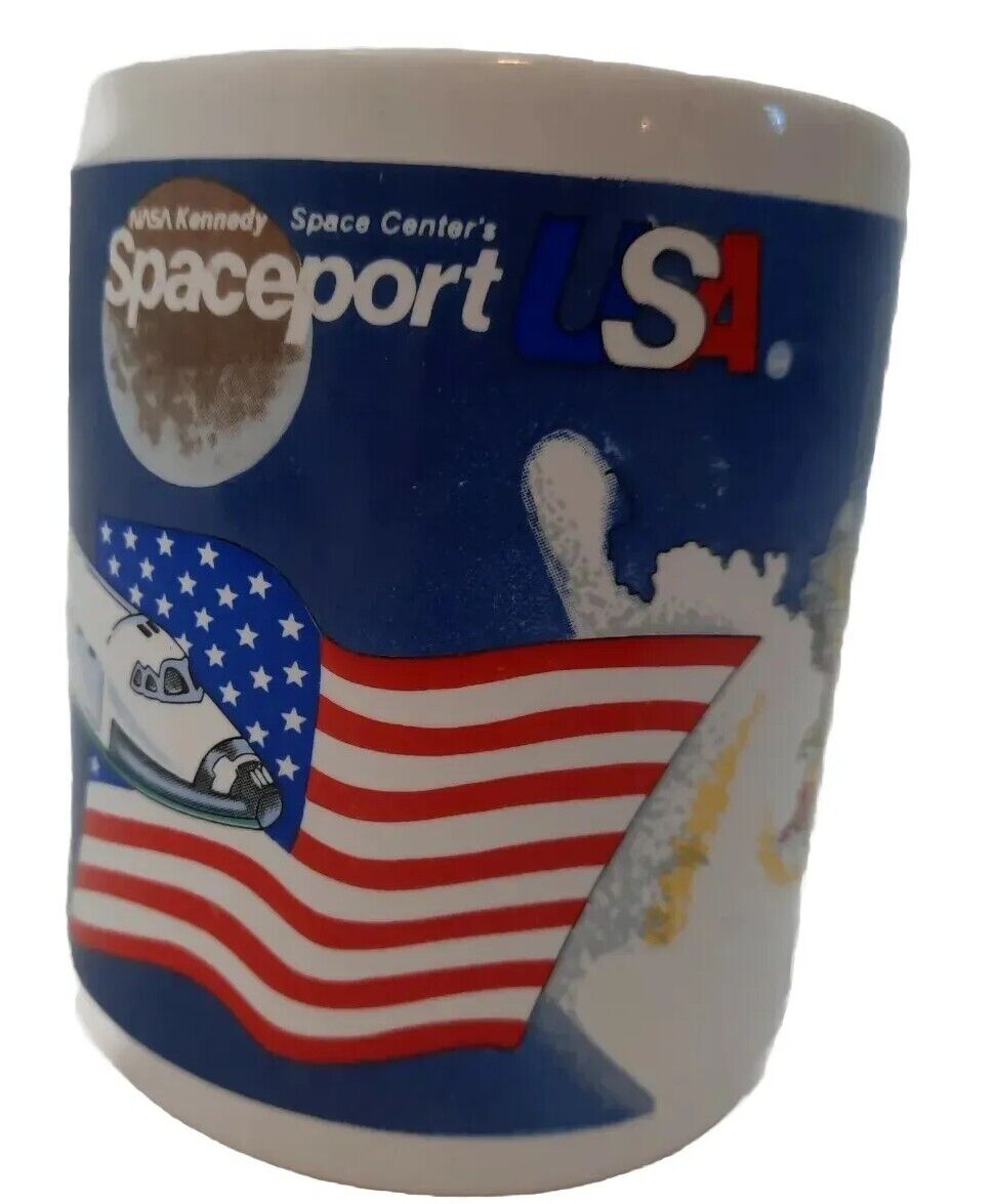 Vintage NASA coffee cup kennedy spaceport space center, LINDA