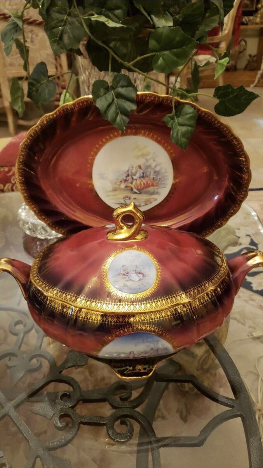 Beautiful vintage bowl and platter Magnificent Porcelain