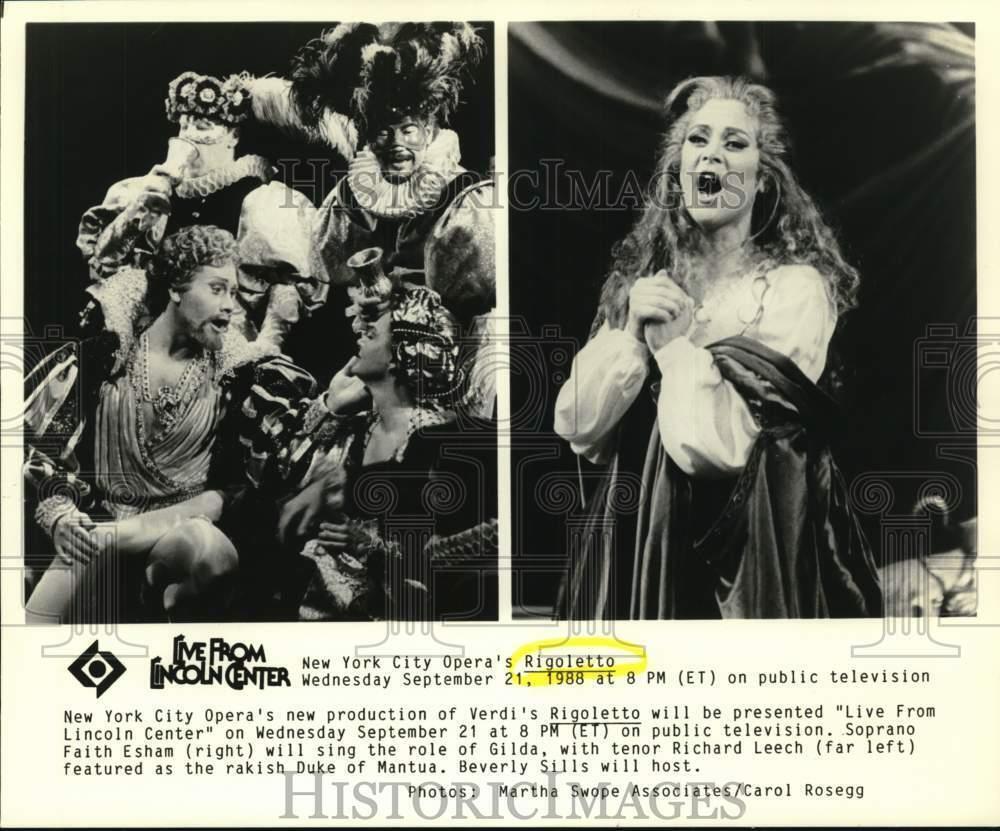 1991 Press Photo New York City Opera\'s Production of Verdi\'s Riqoletto