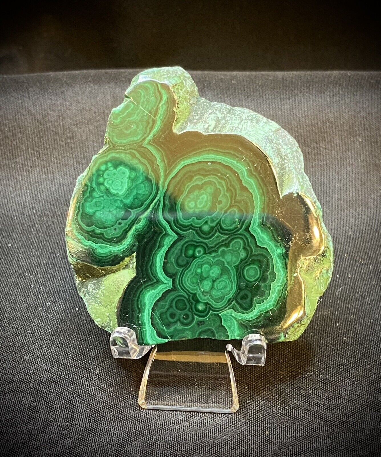 Malachite Slab With Stand 50 Grams