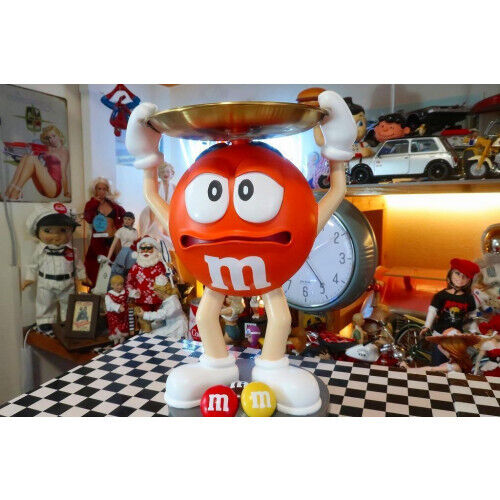 m&m\'s Orange-kun statue candy tray store display NEW from japan A2153