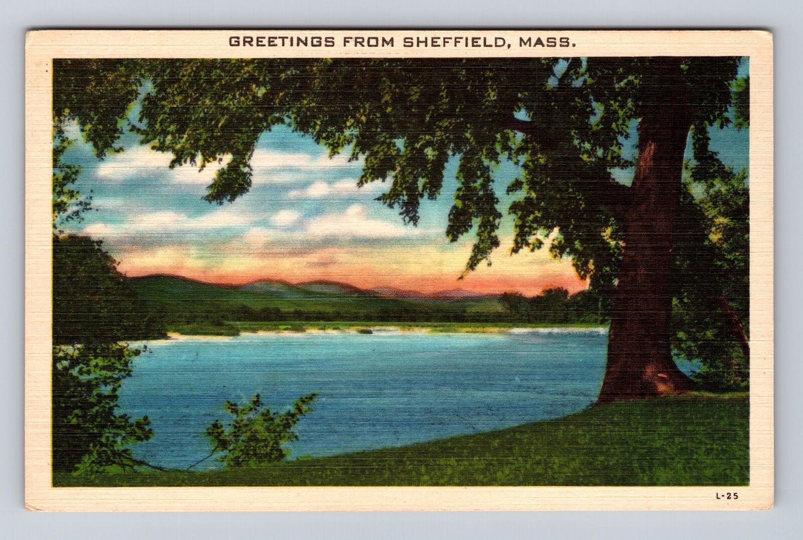 Buffalo MA- Massachusetts, General Scenic Lake Greetings, Vintage Postcard