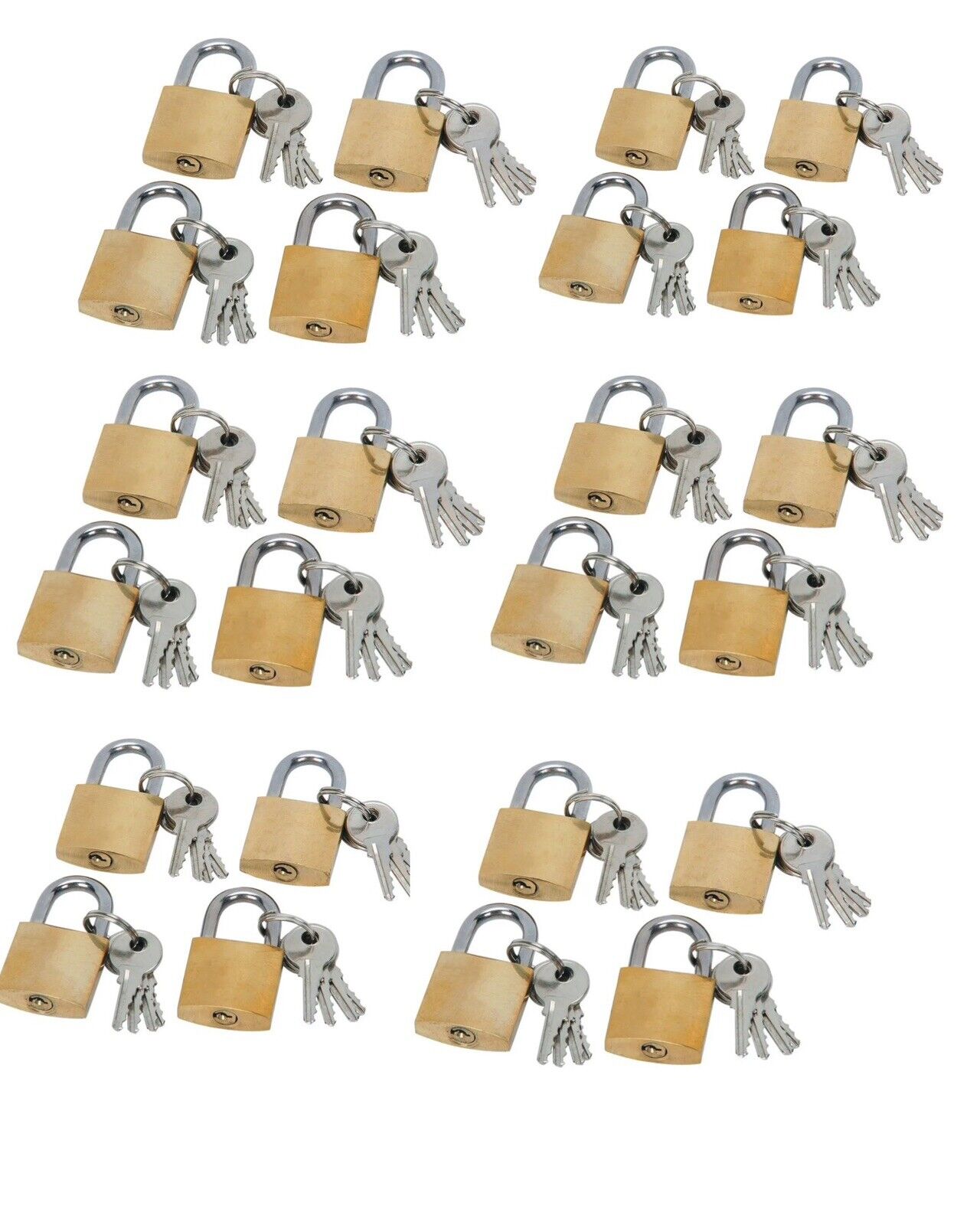 24-Pack Mini Padlock Luggage Locks with Keys, 20mm