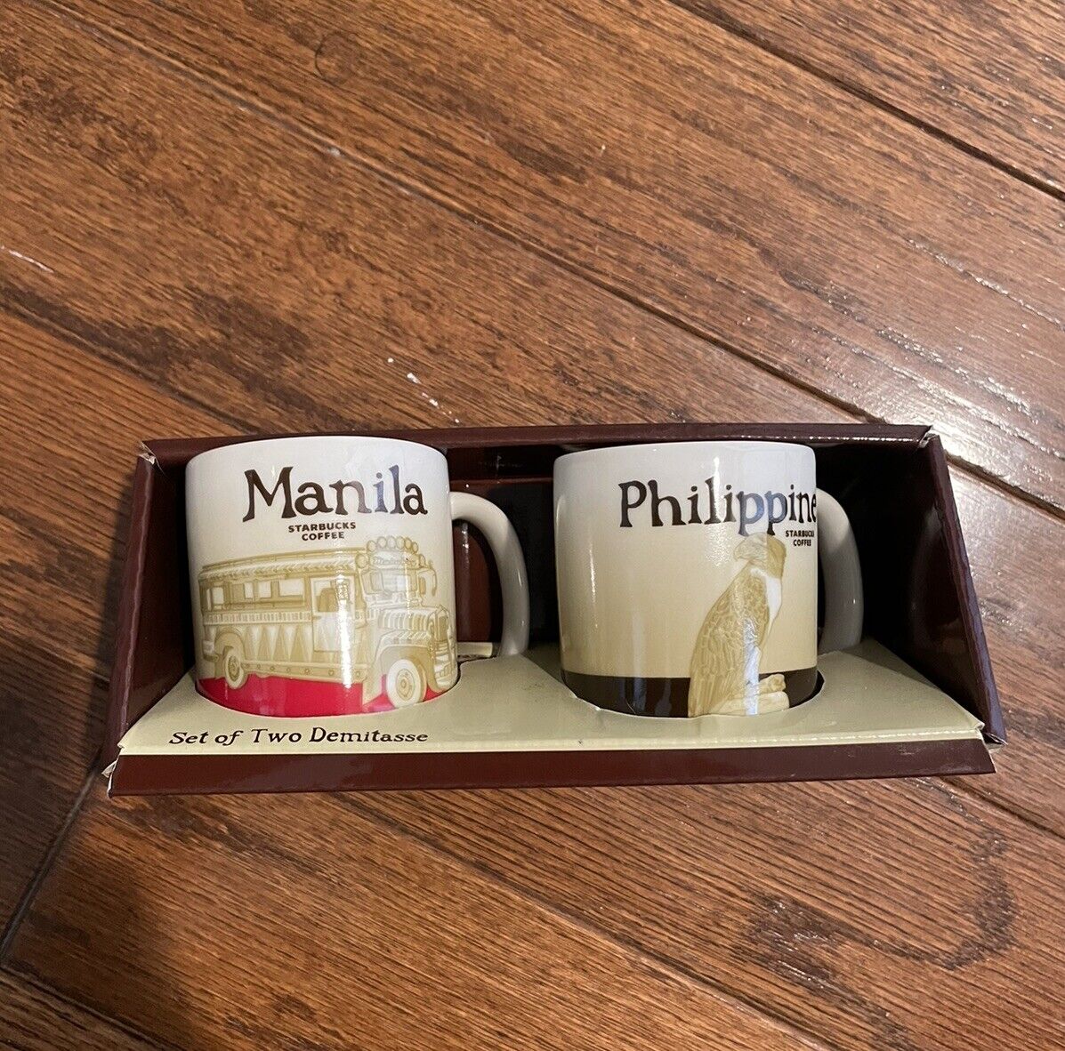 NIB Starbucks Global Icons Manila Philippines Demitasse Espresso Mugs Cups Set
