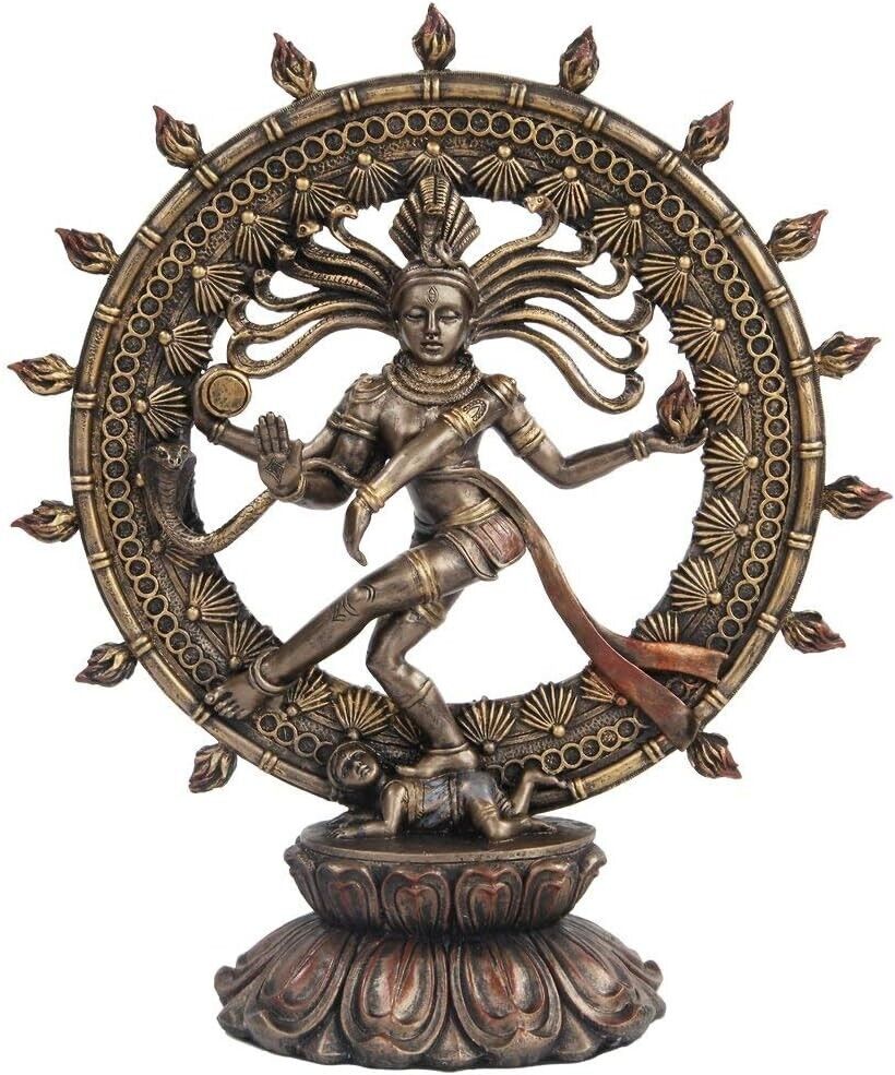 Pacific Giftware Hindu Shiva Nataraja Dancing Statue Bronze Finished # 10069