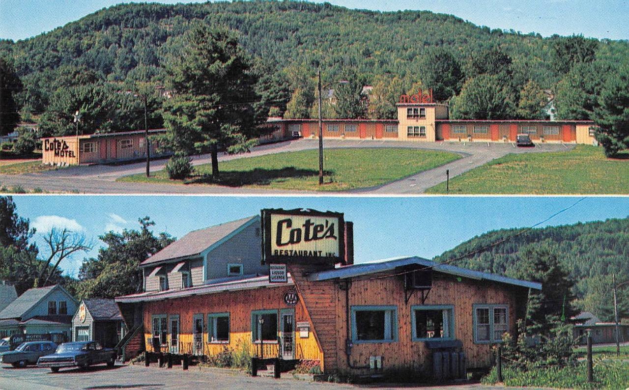 COTE\'S Restaurant & Motel, West Claremont, NH Roadside c1960s Vintage Postcard