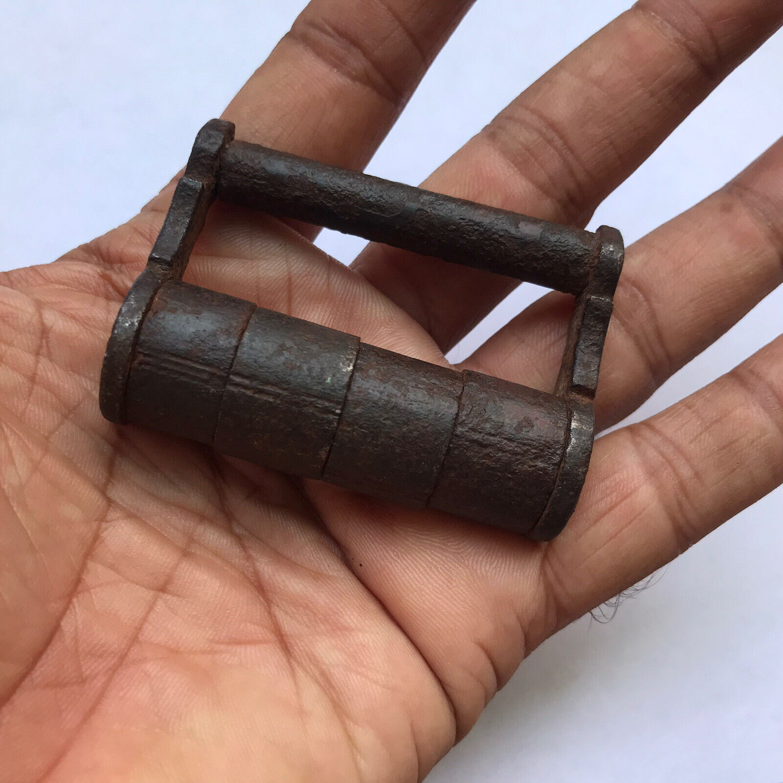 Early 18th C Antique Iron padlock or lock 4 combination wheels RAREST