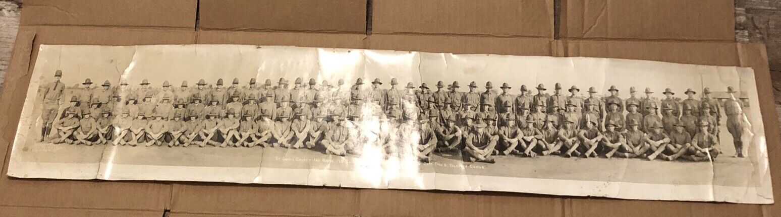 World War I 12th Company, 3rd Battalion, 159th Depot Brigade Panoramic Photo