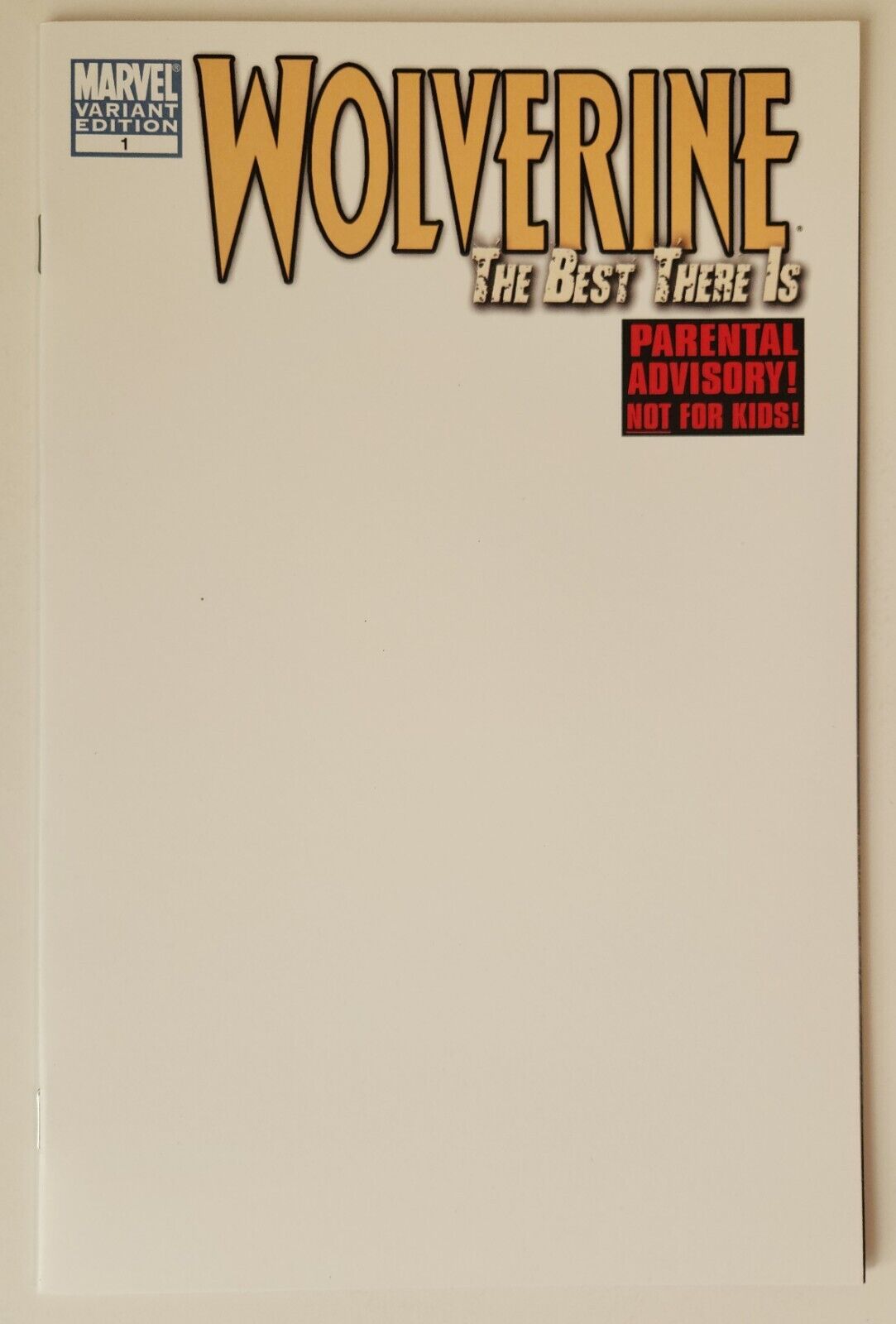 Wolverine: The Best There Is #1 (2011 Marvel) NM Blank Convention Sketch Variant