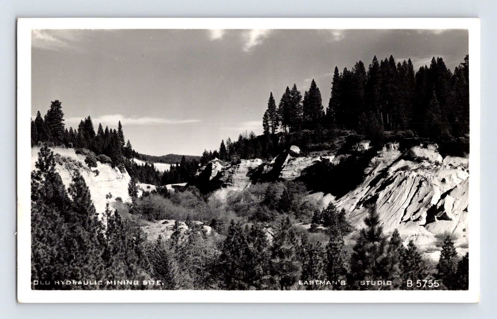 Postcard RPPC California Downieville CA Gold Mining Site 1940s Unposted EKC