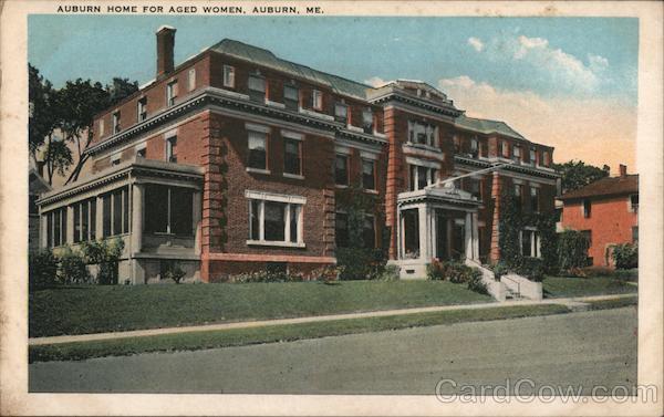 Auburn Home for Aged Women,ME Androscoggin County Maine Victor News Co. Postcard