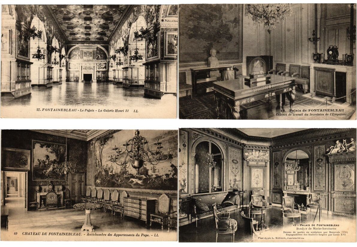 CHATEAU FONTAINEBLEAU NAPOLEON ROYALTY FRANCE, 1000 Old Postcards (L6216)