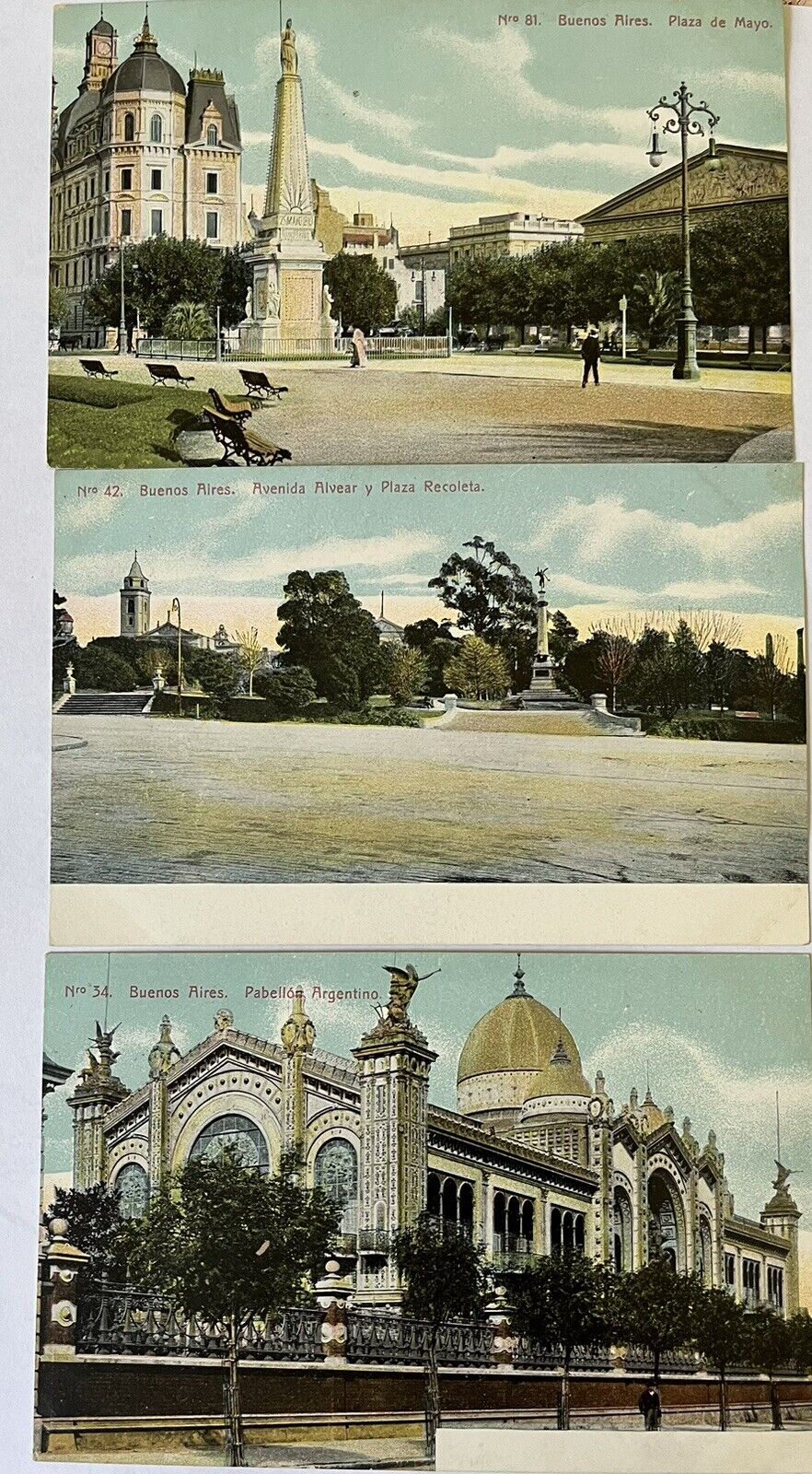 ARGENTINA Buenos Aires Collection of 10 Vintage Early Postcards
