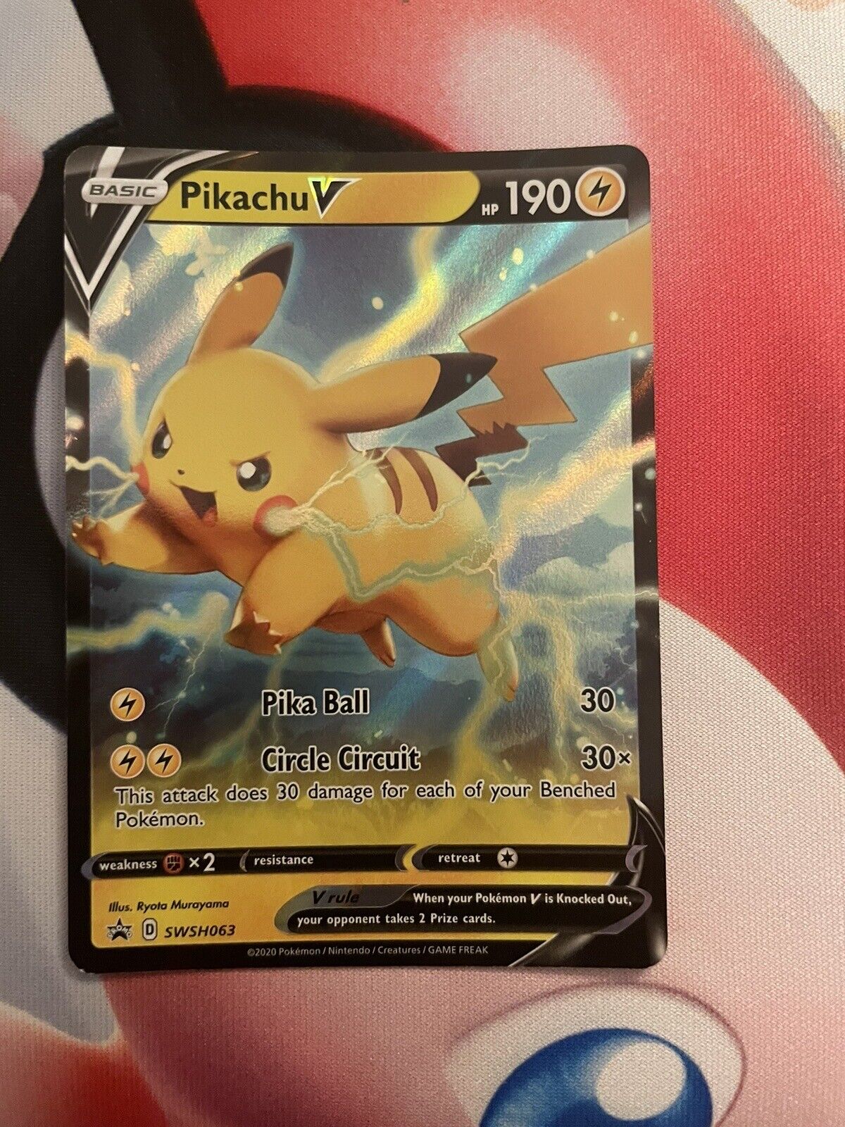Pokemon Card Pikachu V SWSH063 Black Star Promo Near Mint