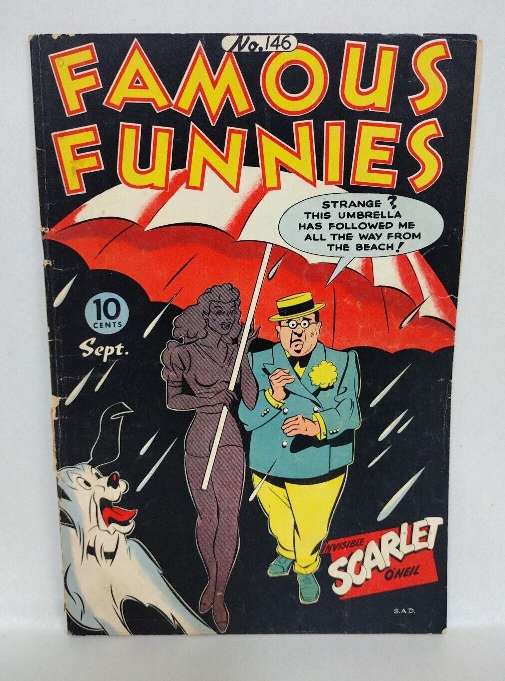 FAMOUS FUNNIES #146 (1946) BUCK ROGERS INVISIBLE SCARLET O\'NEIL Golden Age Comic