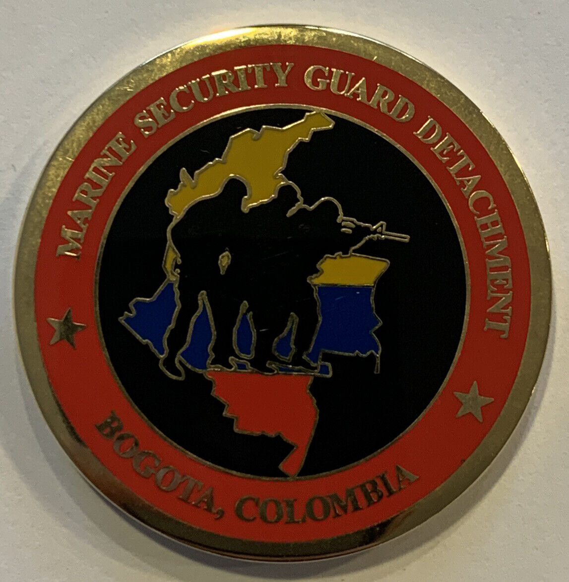 USMC MSG-Det Marine Security Guard Detachment Bogota, Colombia Challenge Coin