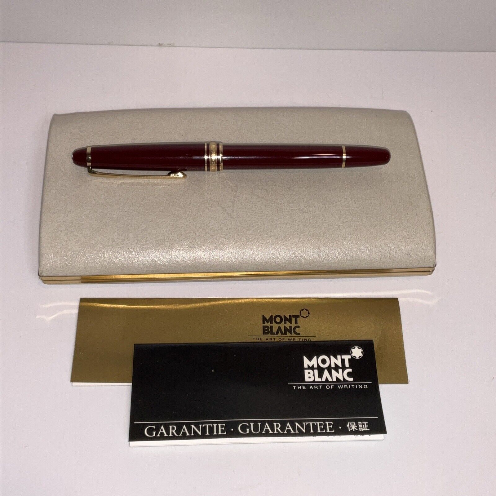 Montblanc Meisterstück 144R Fountain Pen Bordeaux/Gold w/Box/Booklet 14K Nib