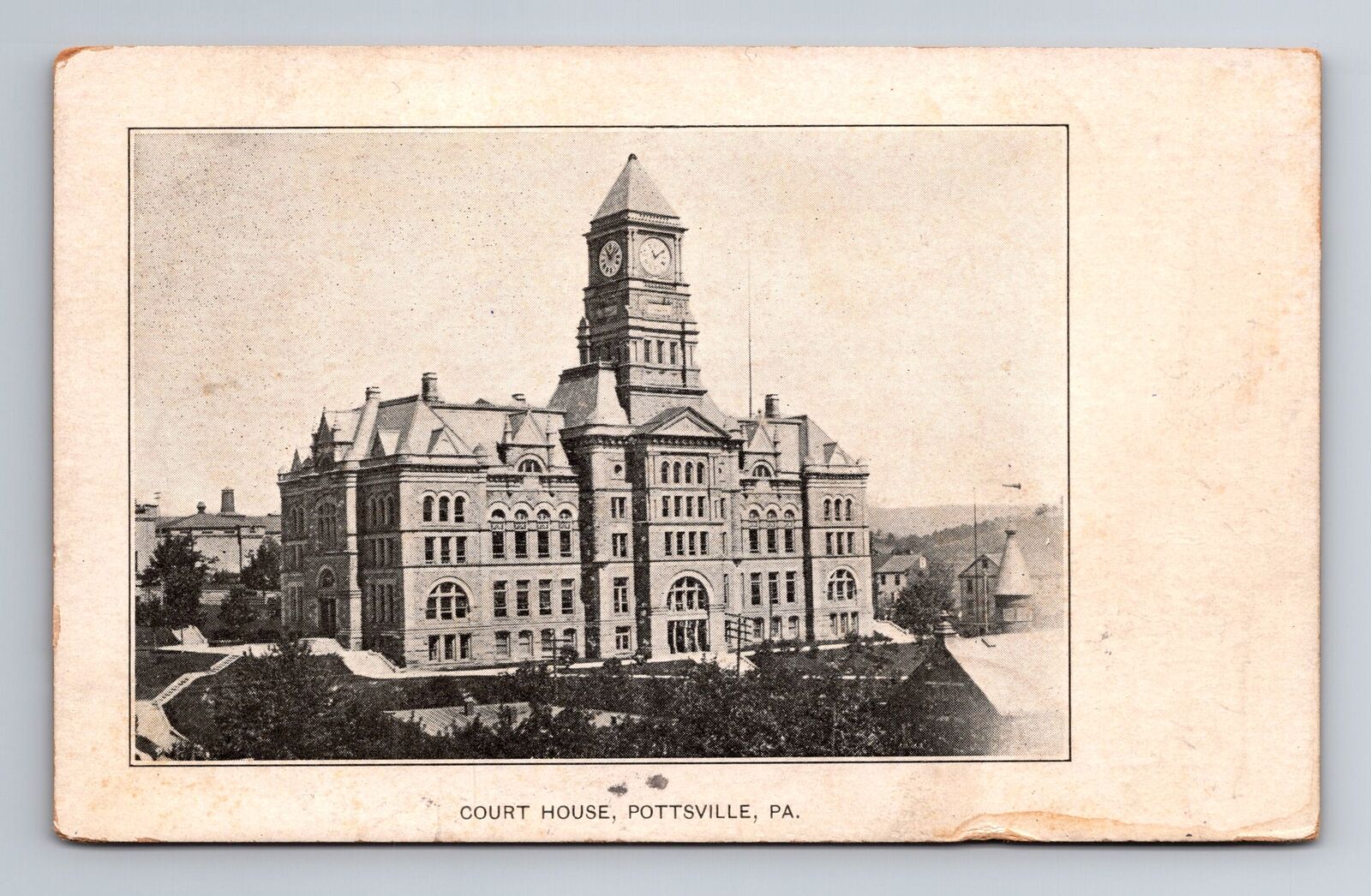 Pottsville PA-Pennsylvania, Court House, Antique, Vintage c1905 Postcard