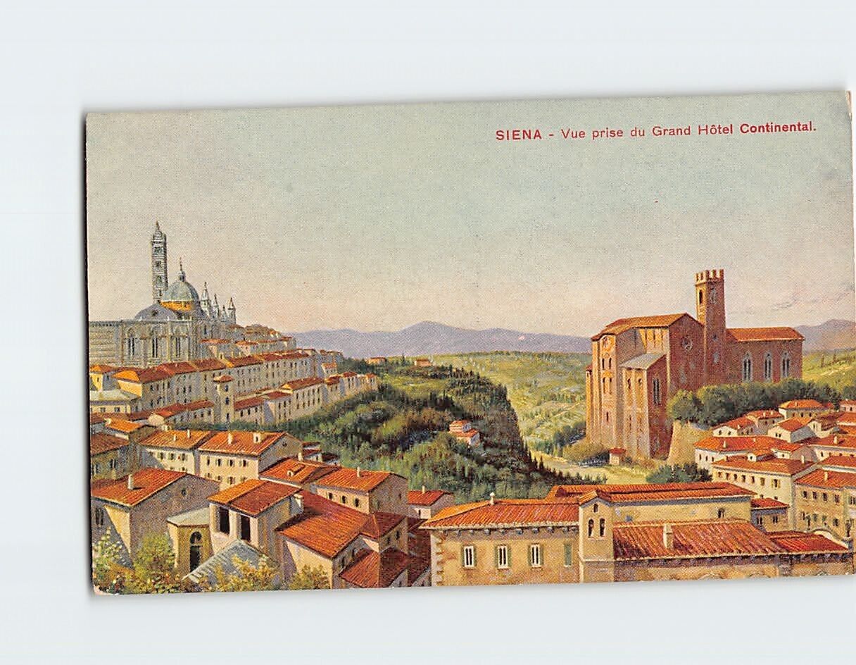 Postcard View from Grand Hotel Continental Siena Italy