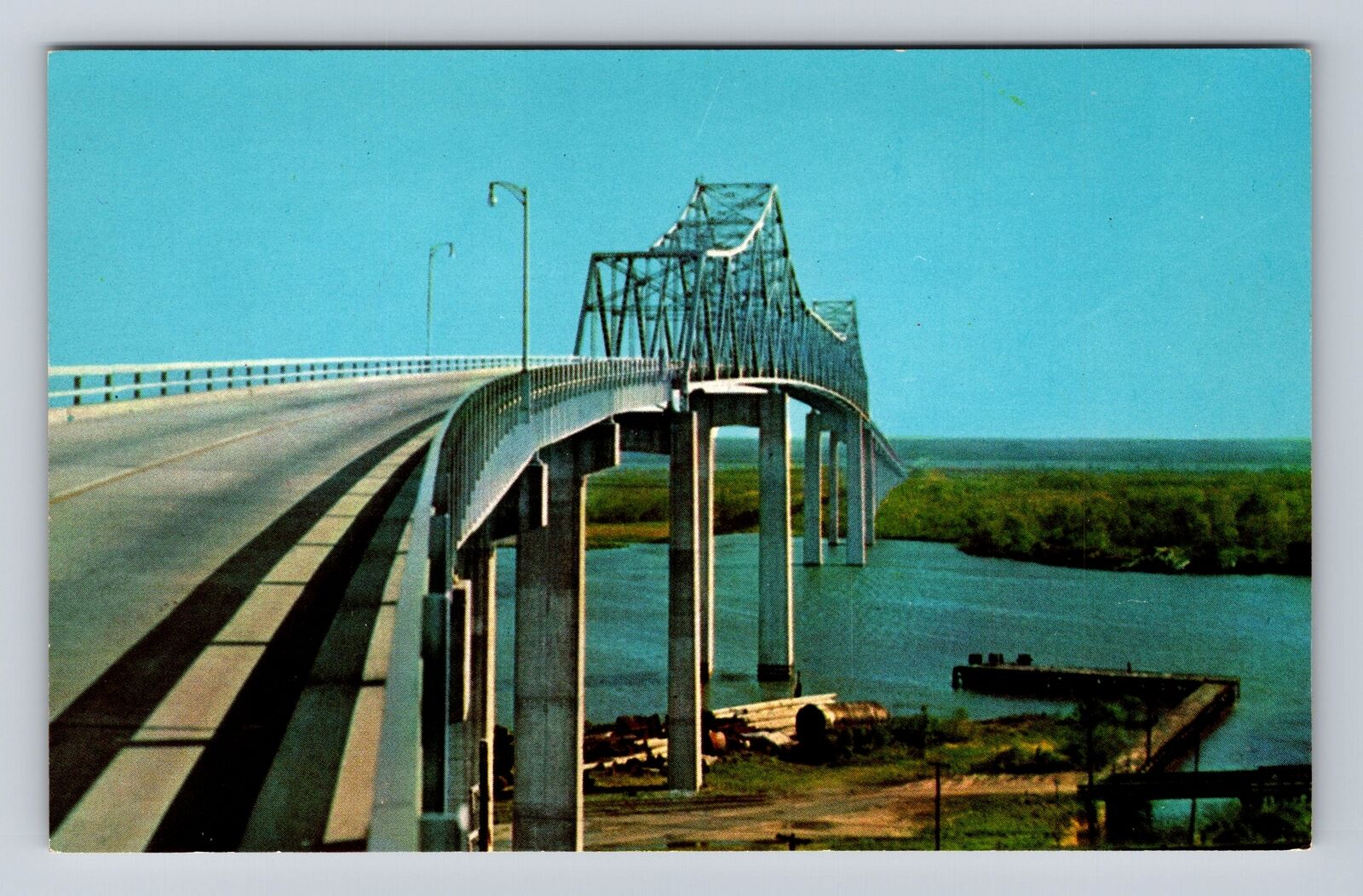 Savannah GA-Georgia, The Eugene Talmadge Bridge, Antique, Vintage Postcard