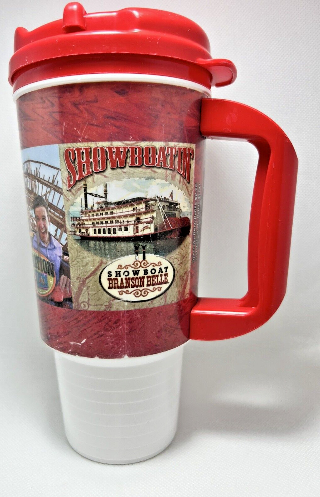 SDC Silver Dollar City Refillable Mug 2006 Branson Bell WhiteWater Grandfathered