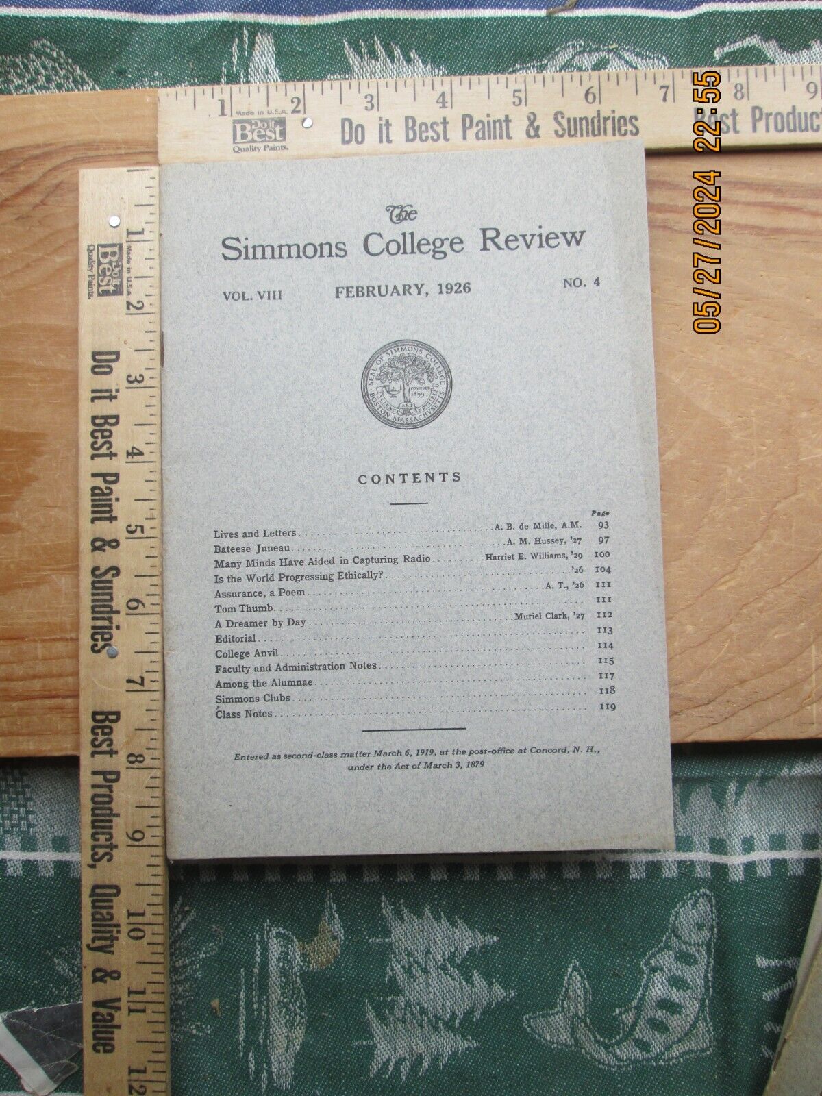 simmons college review feb 1926