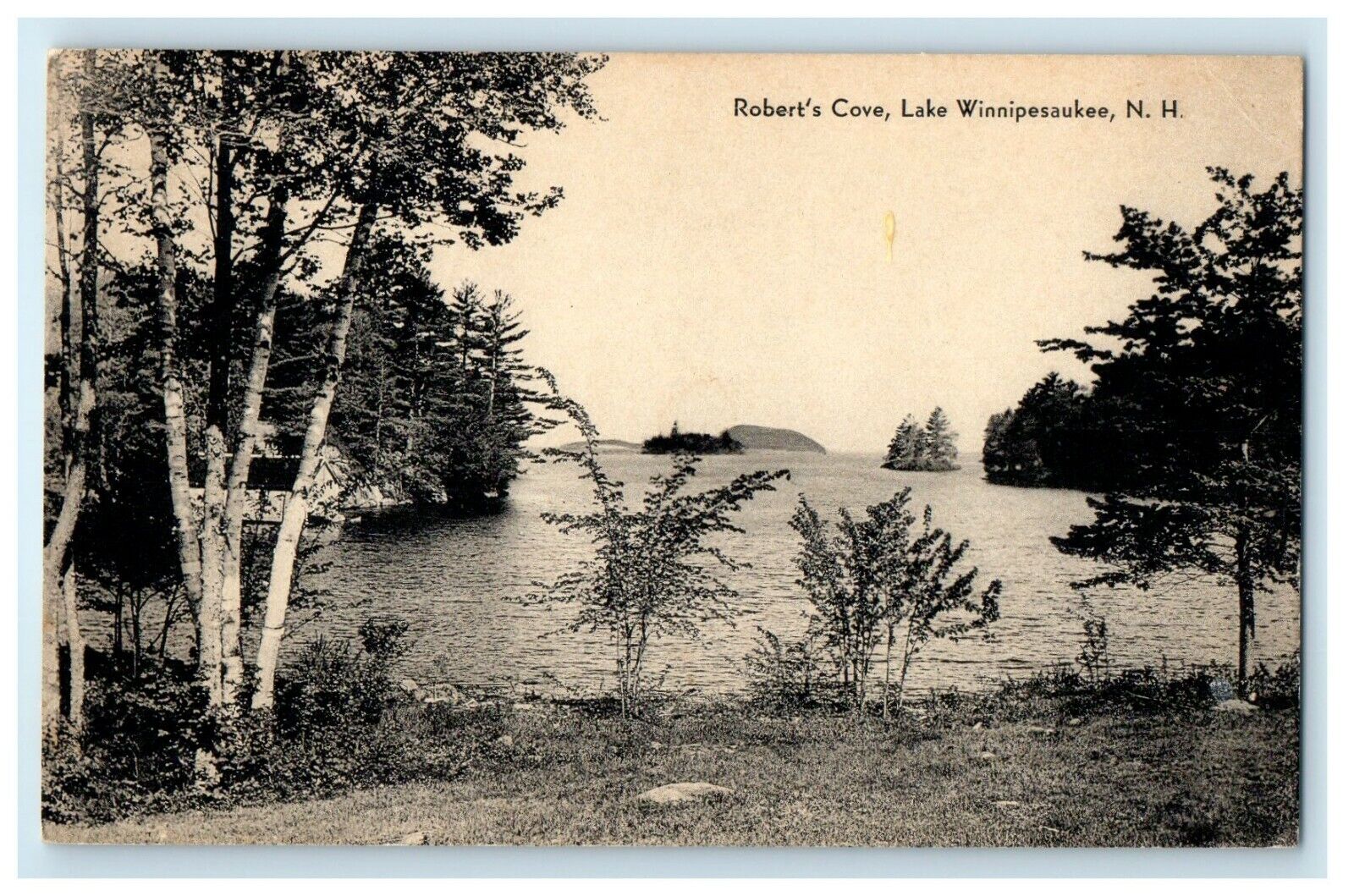 1954 Robert's Cove Lake Winnipesaukee New Hampshire NH Vintage Postcard