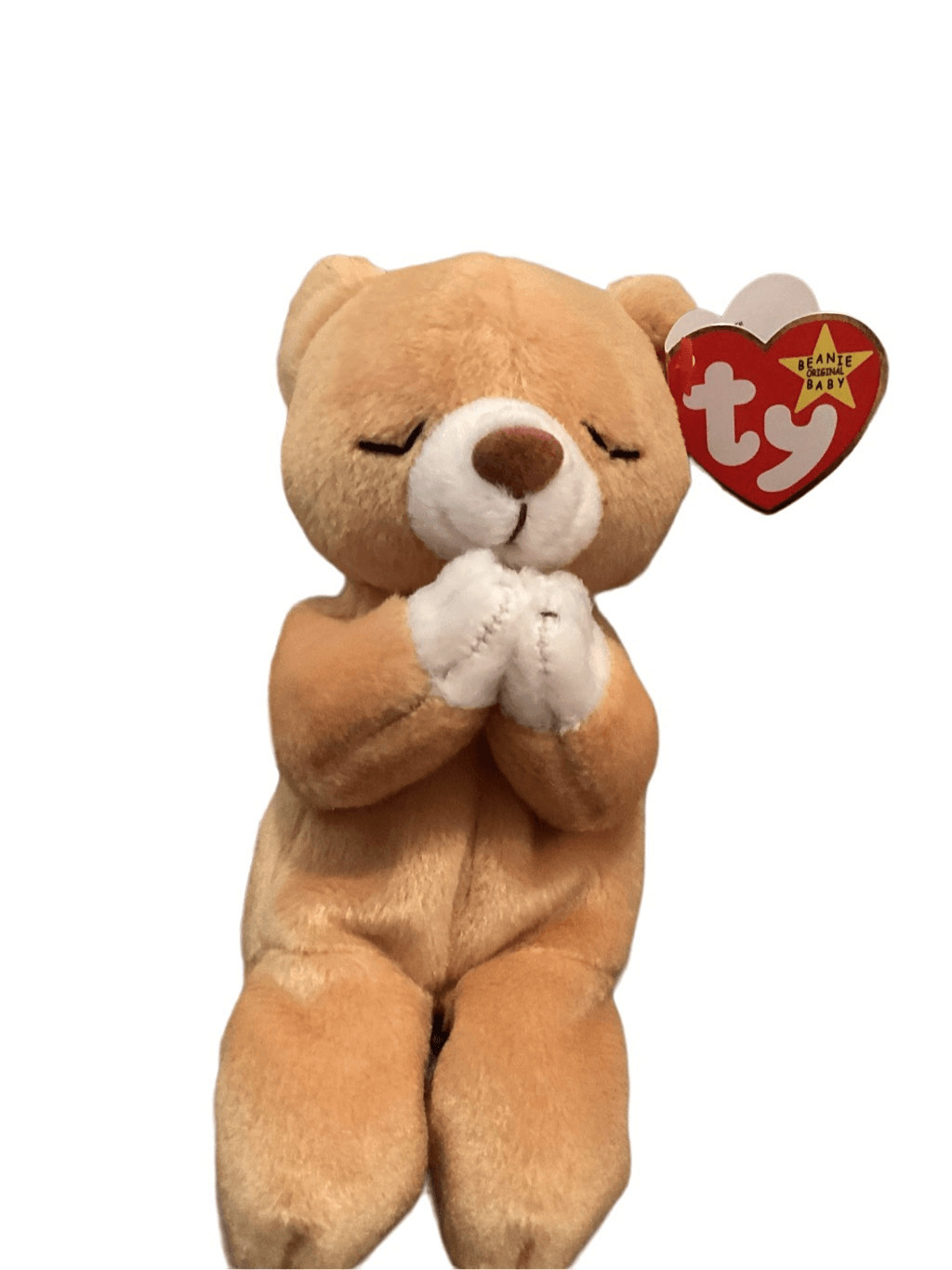 1999 Hope Prayer Bear Ty Beanie Baby Plush Collectible Tag Error Misspellings Pr