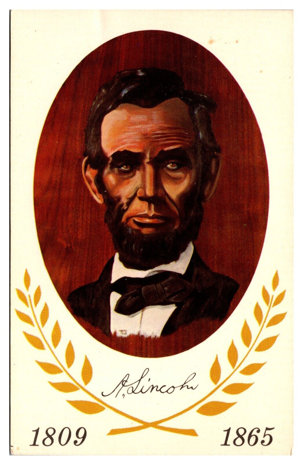 VTG Portrait Of Abraham Lincoln, Poscard