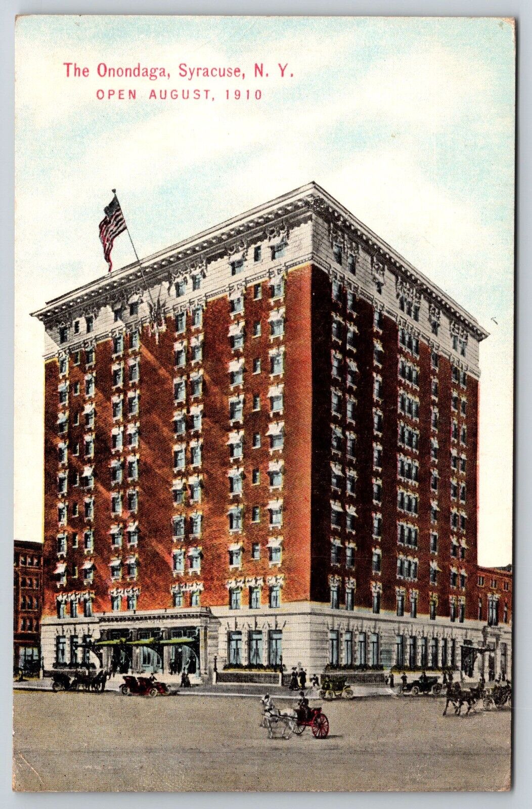 1910s The Onondaga Hotel, Syracuse, New York Carriages DB Postcard S4-9053