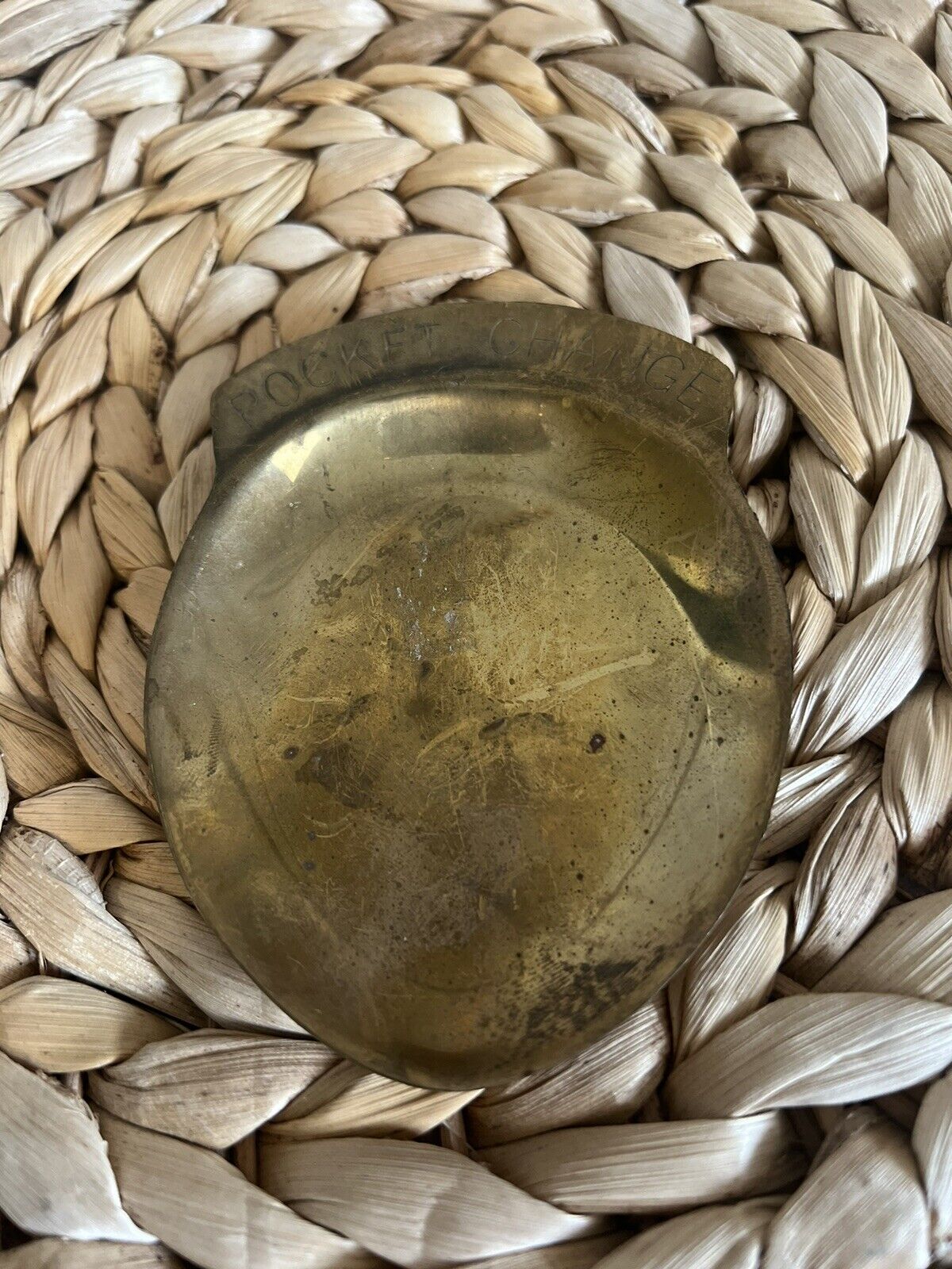 Vintage Solid Brass “Pocket Change” Bow Dish Holder