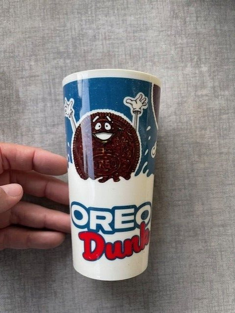 1990\'s Vintage 5” Nabisco Oreo Cookie Man Plastic Dunk Milk Cup - New 