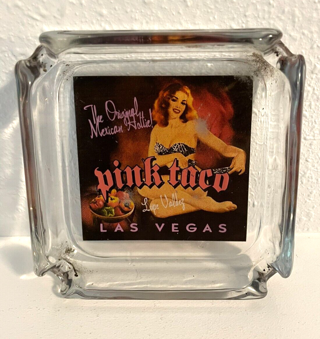 Vintage Pink Taco Ashtray Las Vegas The Original Mexican Hottie Hard Rock