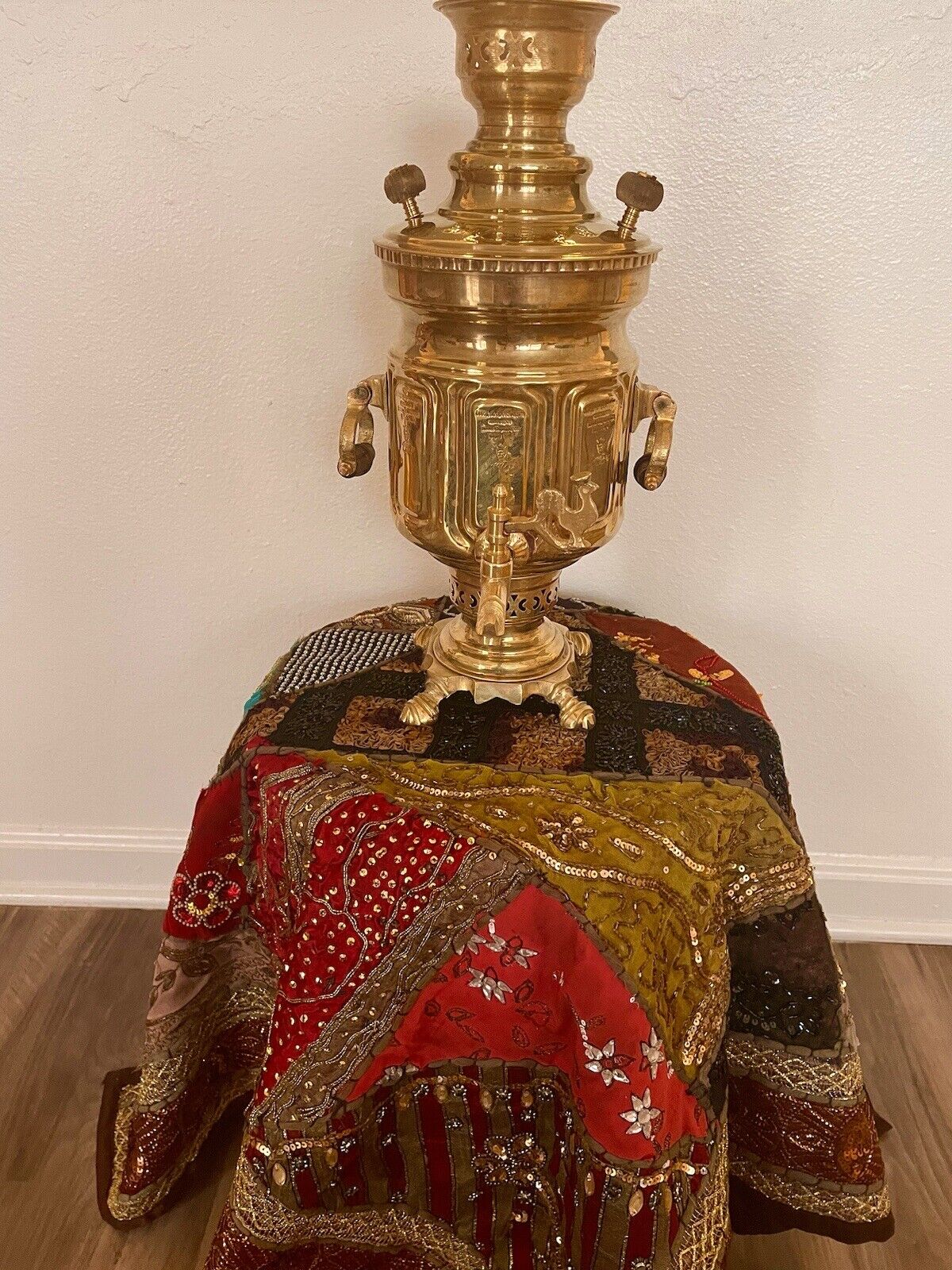Antique 20th Russian Brass Samovar