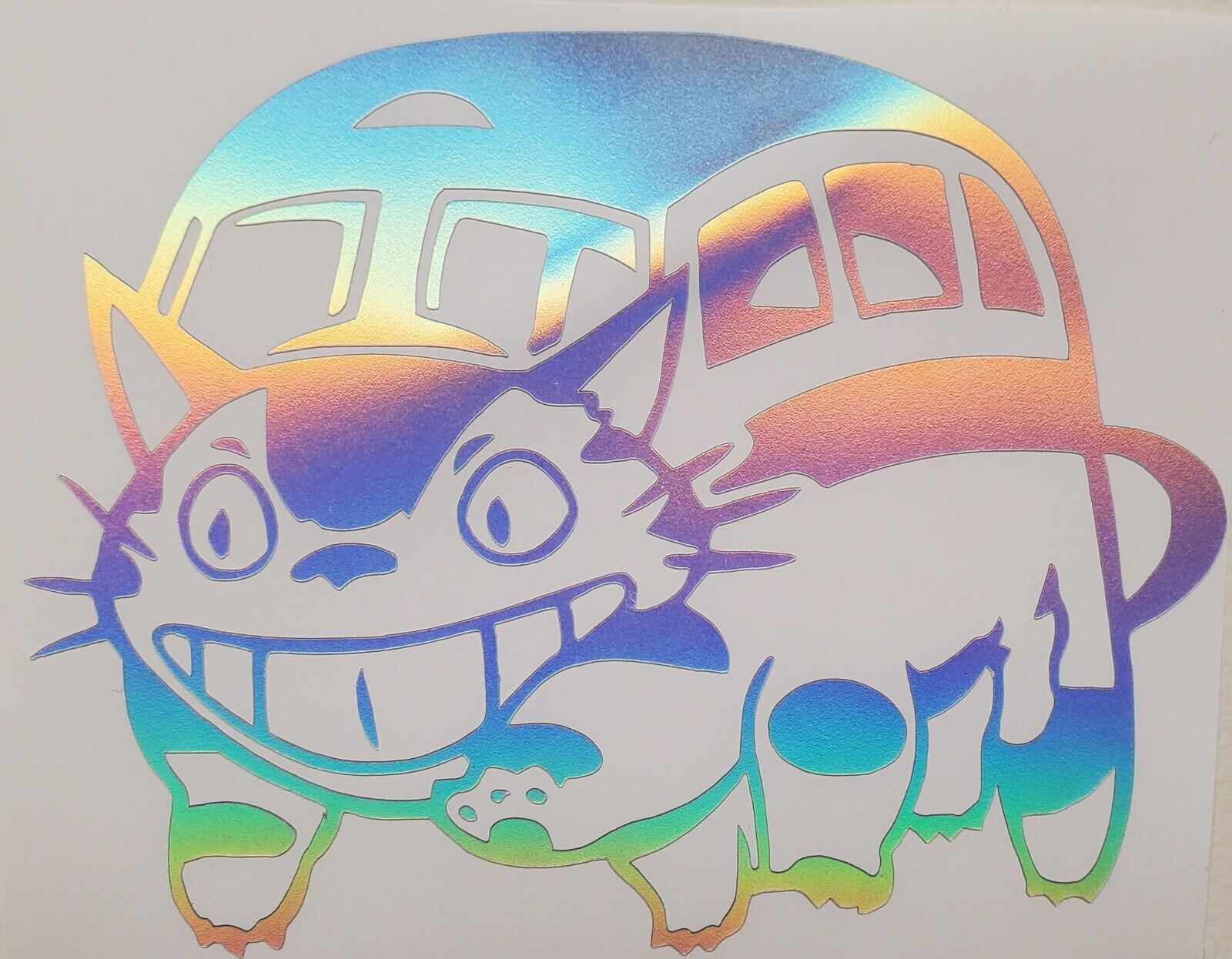 My Neighbor Totoro Cat Bus Sticker Vinyl Decal Great for Windows Waterproof Holo