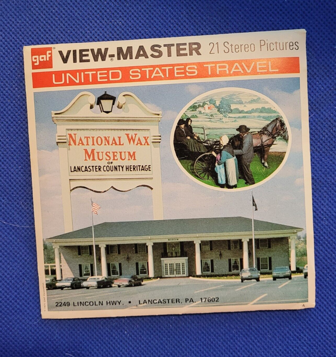 Gaf COLOR A638 National Wax Museum Lancaster County PA view-master reels packet