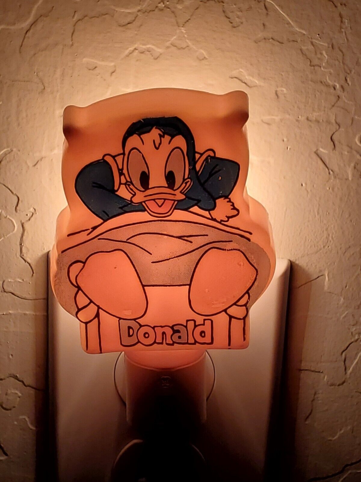 Vintage The Walt Disney Co. Donald Duck Night Light Tested & Works Made In USA