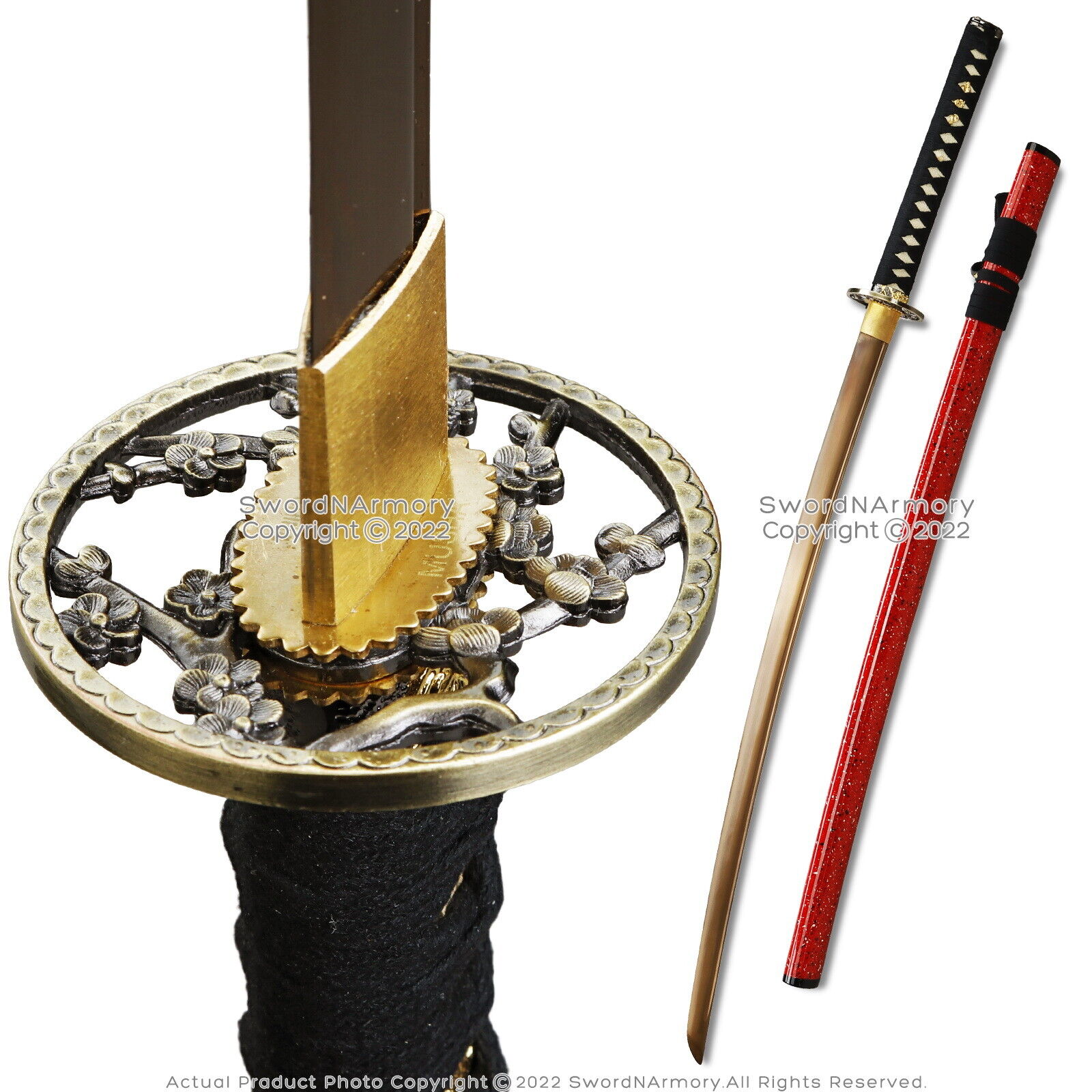 40” Munetoshi Handmade Katana Samurai Sword 1045 Steel Functional Full Tang