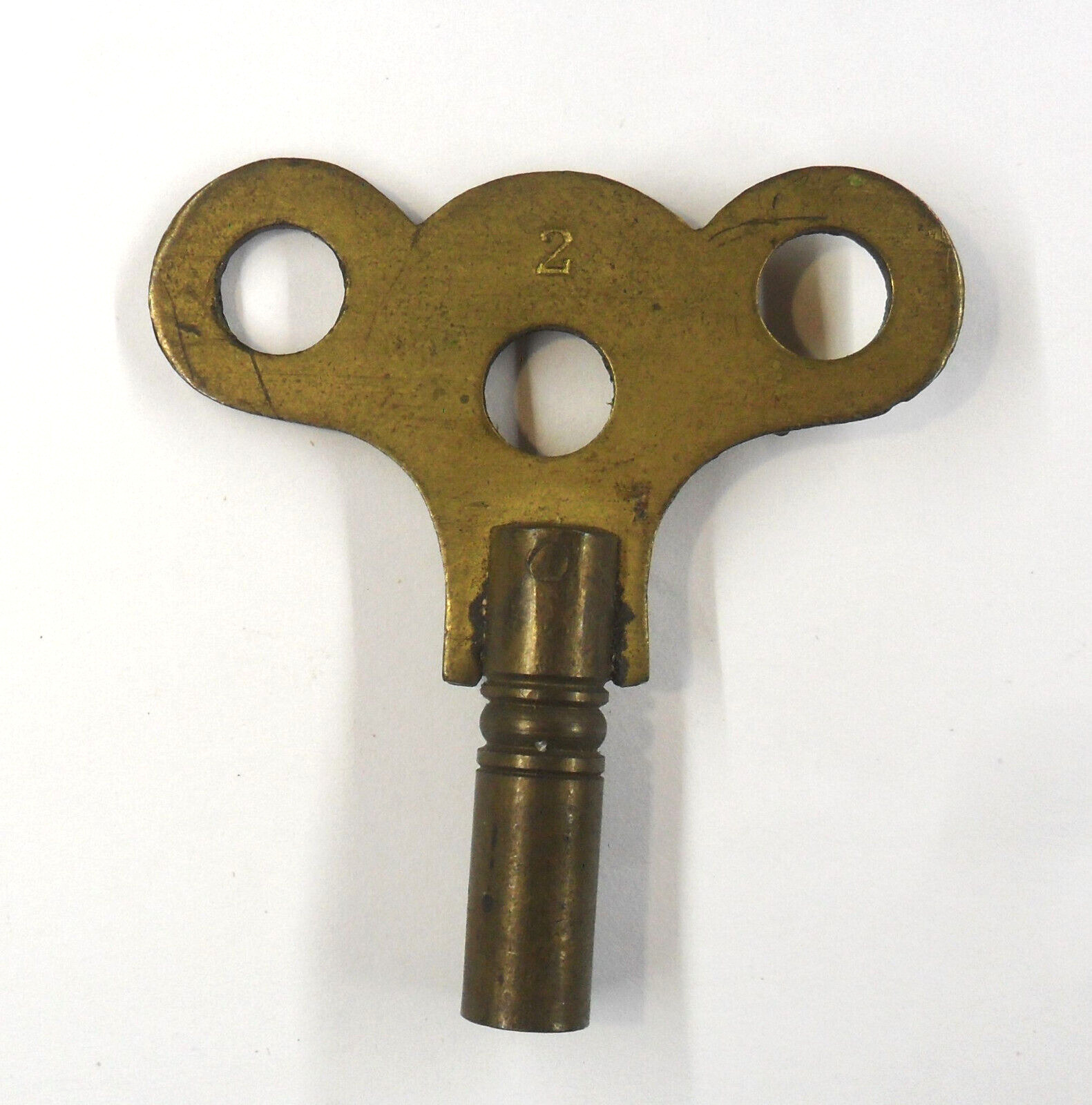 CLOCK KEY MANTLE VINTAGE 3.0mm 43mm BRASS BRACKET FRENCH  MICKEY MOUSE