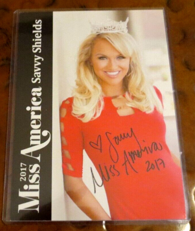 Savvy Shields signed autographed postcard Miss America 2017