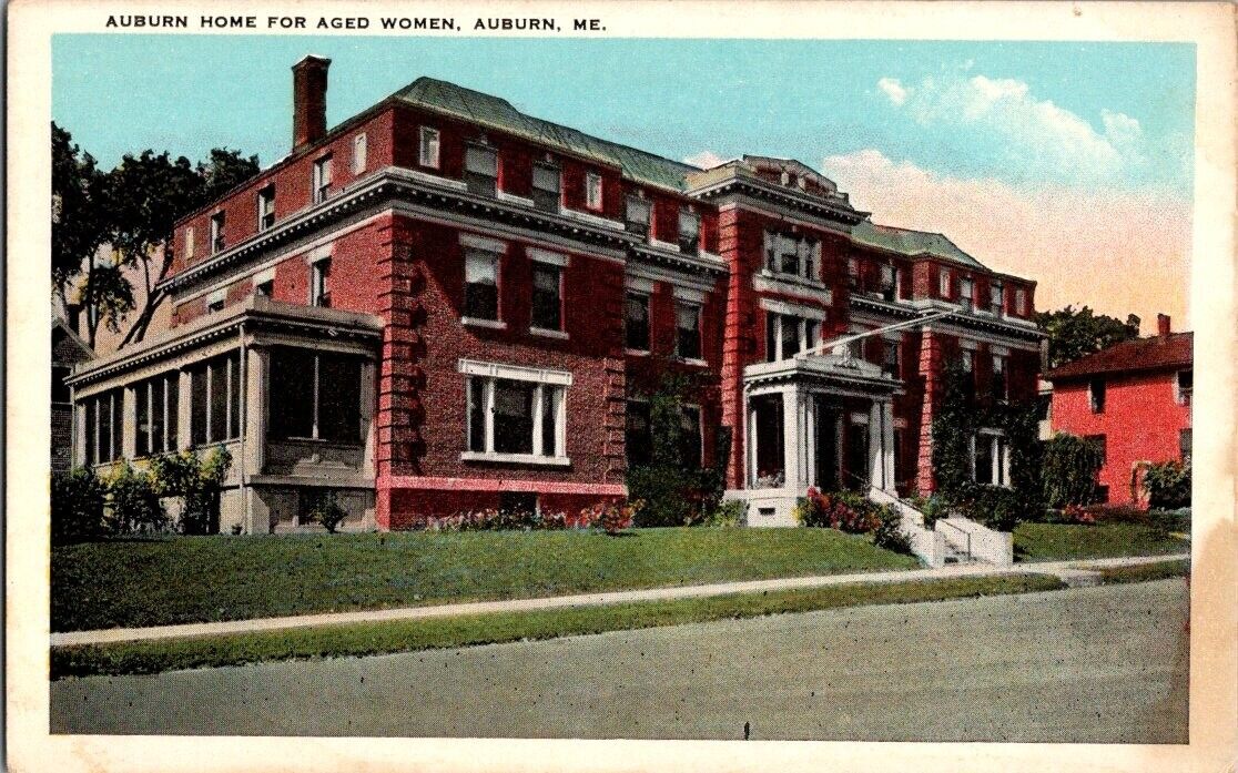 postcard Auburn Home For Aged Women Auburn Maine A10