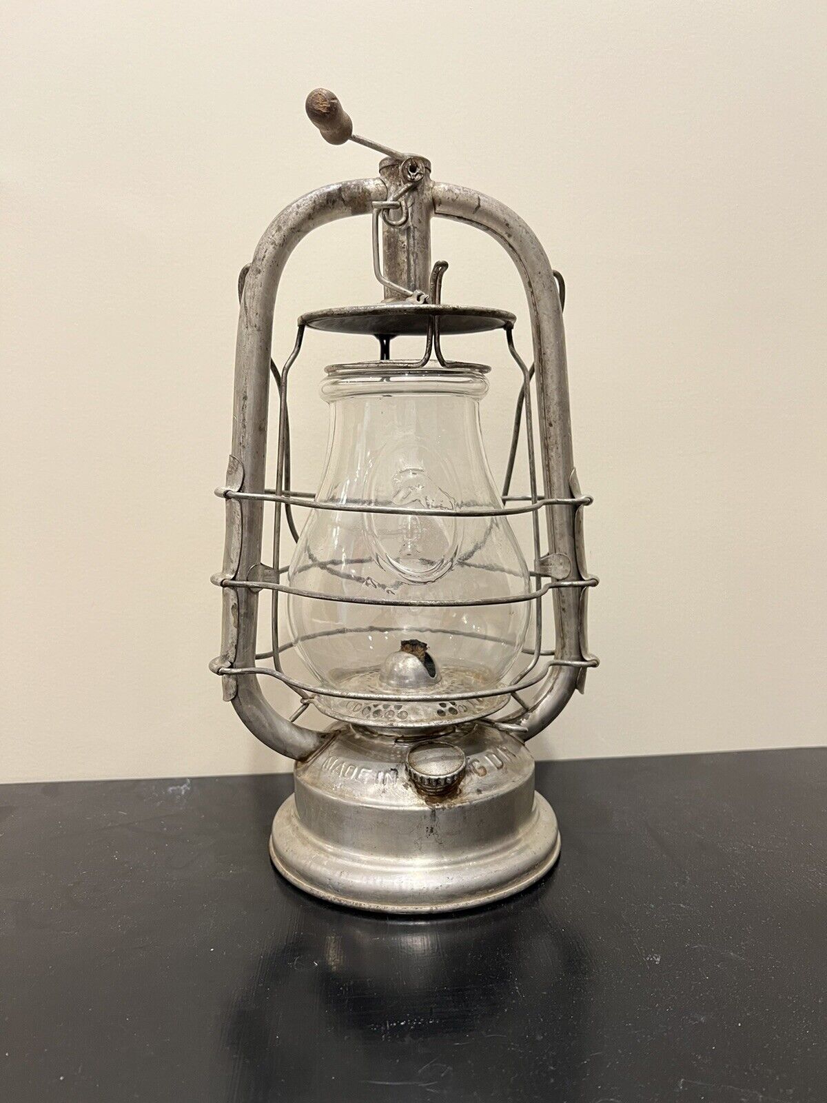 Vintage FROWO 420 lantern with original jena glass GDR Germany