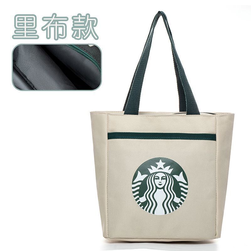 New Starbucks Version Tote Bag Lunch Box Bags Work Tote Bags W/pendant Best Gift