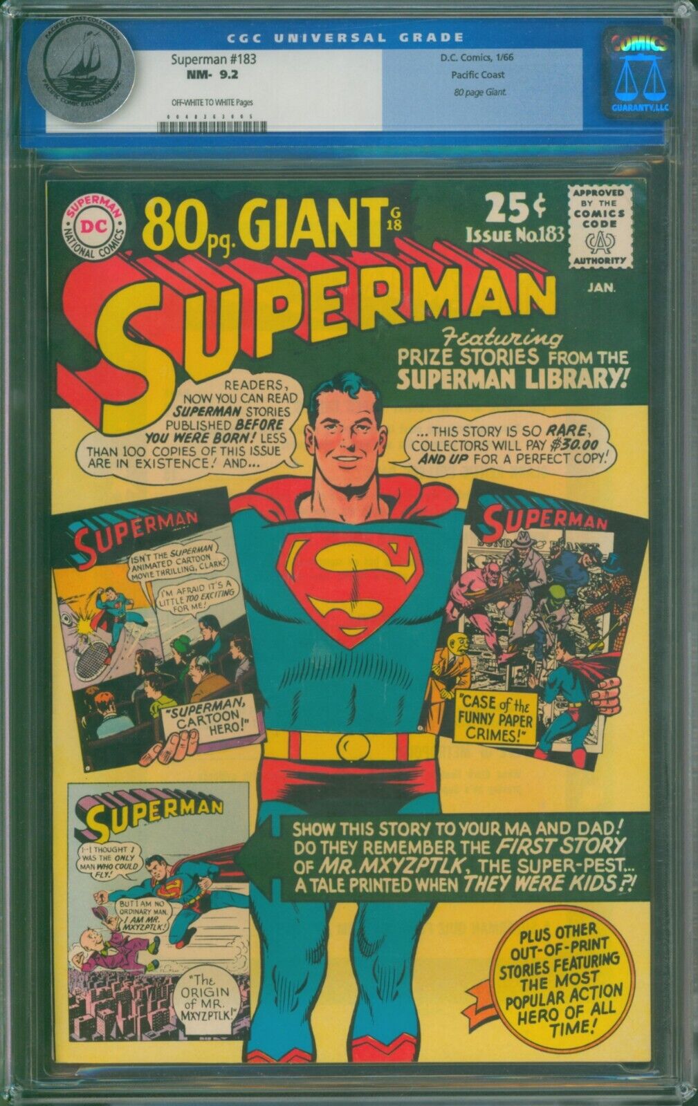 Superman #183 ⭐ CGC 9.2 PEDIGREE ⭐ 80 Page Giant Silver Age DC Comic 1966